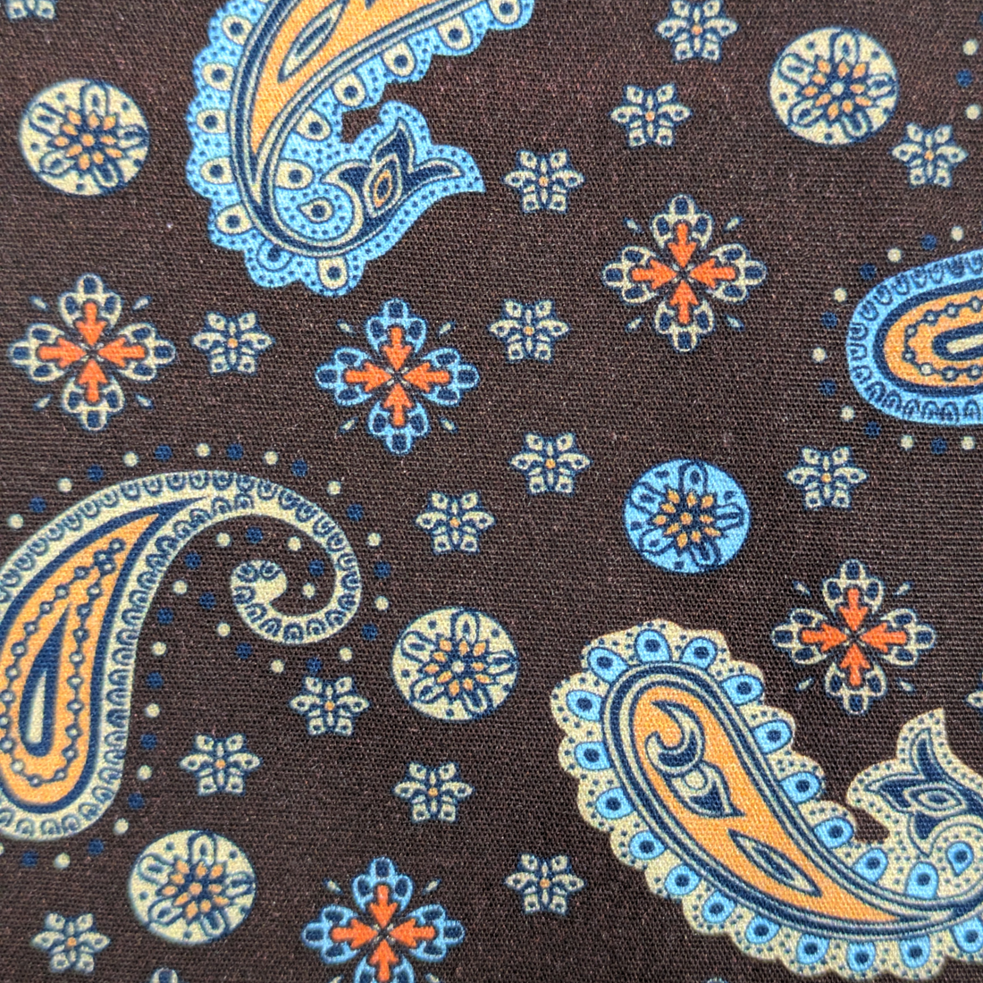 Short Sleeve Button Down - Orange Paisley