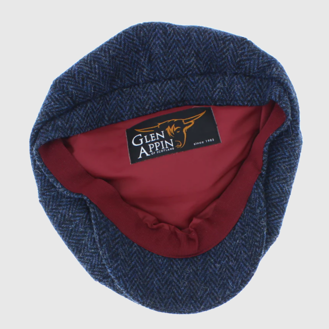 Harris Tweed Shelby Cap - Navy Herringbone