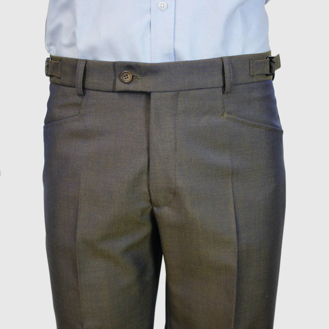 Suit Trousers - Two Tone Ink/Antique Gold 3 Ply Tonic