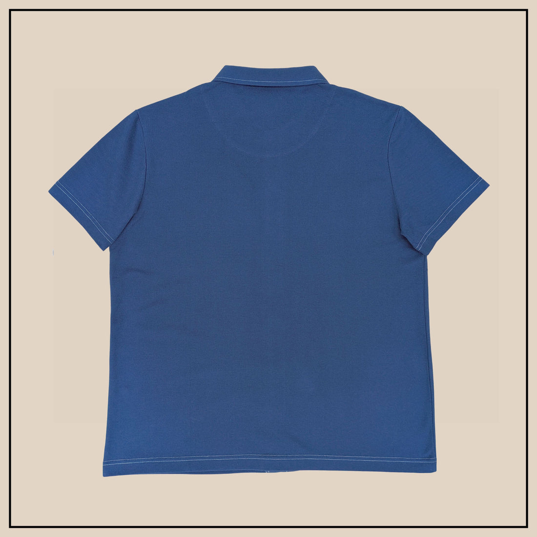 Naples Button-Through Polo Shirt - Navy