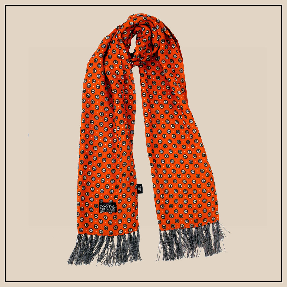 Tootal Rayon Scarf - Marmalade Wheels