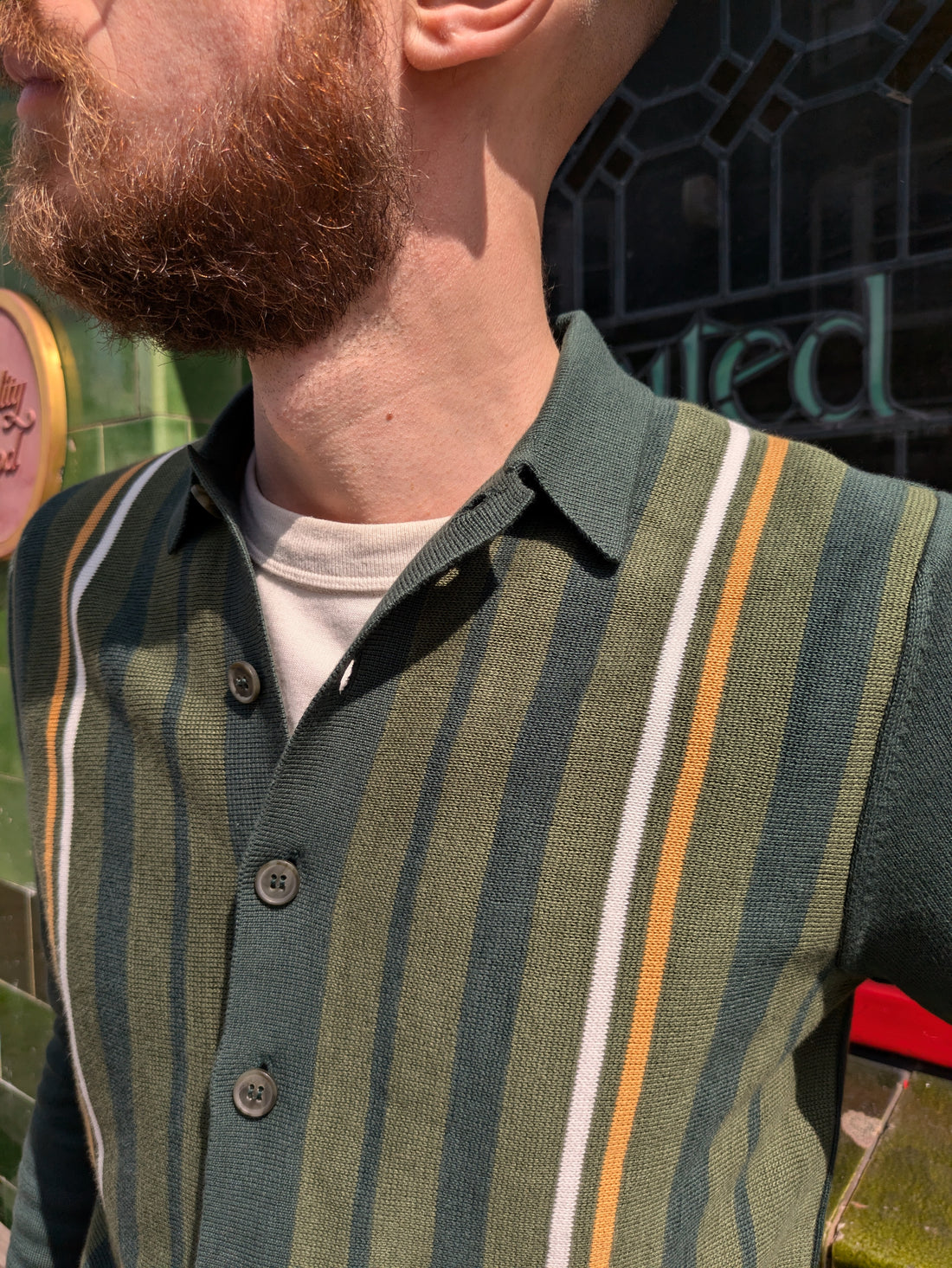 Sands L/S Button-Through Knit - Olive