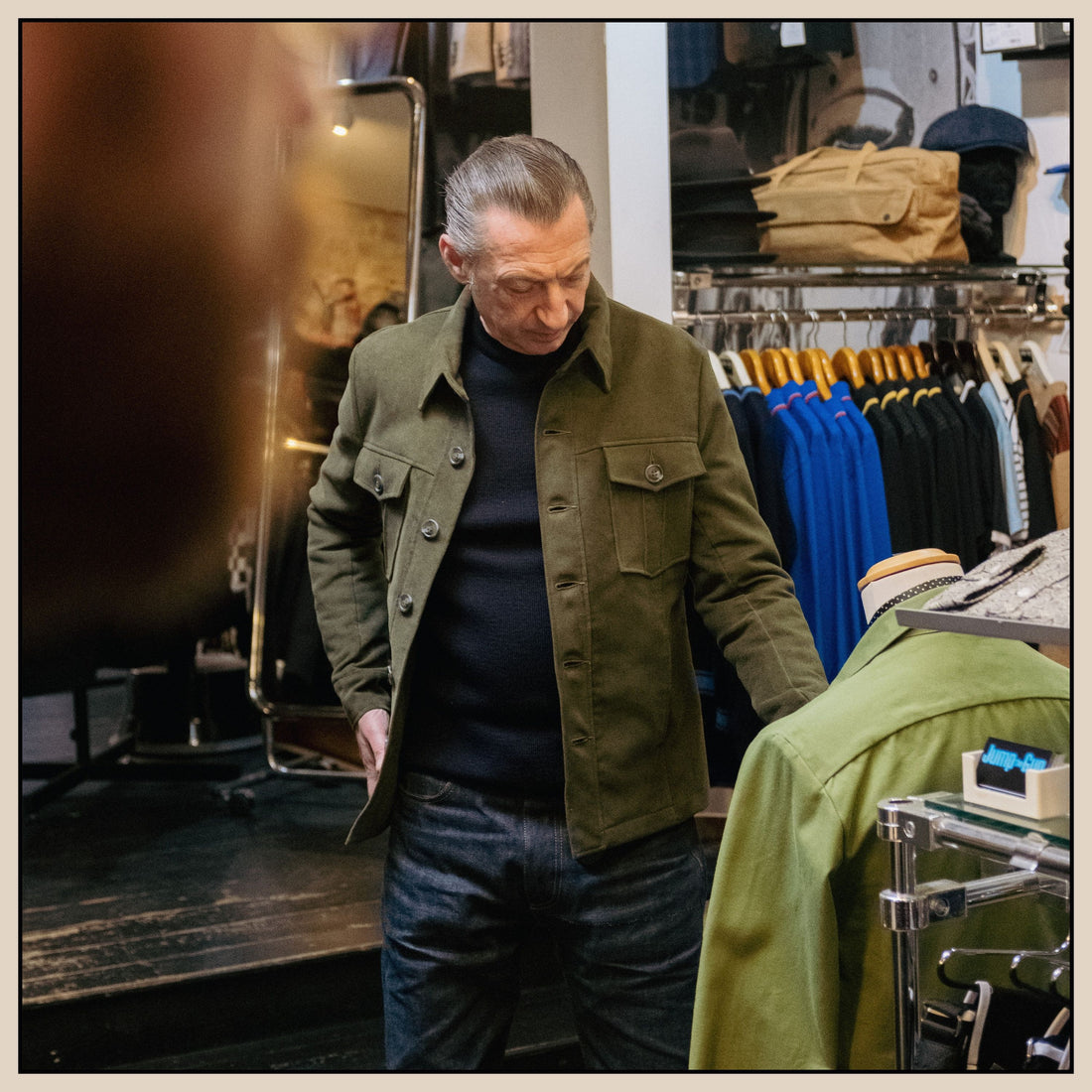 Charlie Jacket - Olive Moleskin