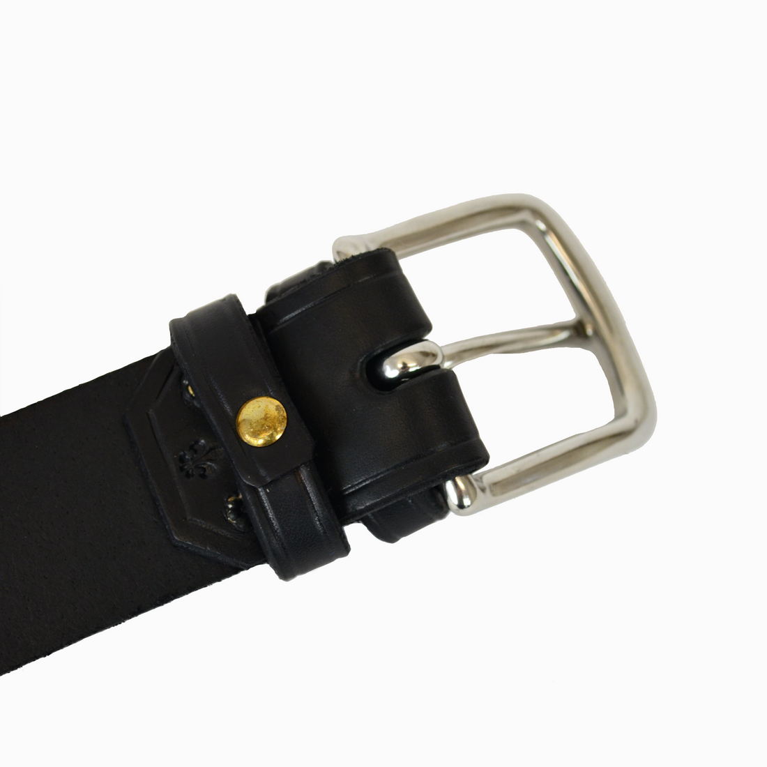 Wide Belt - Black Full Grain Leather