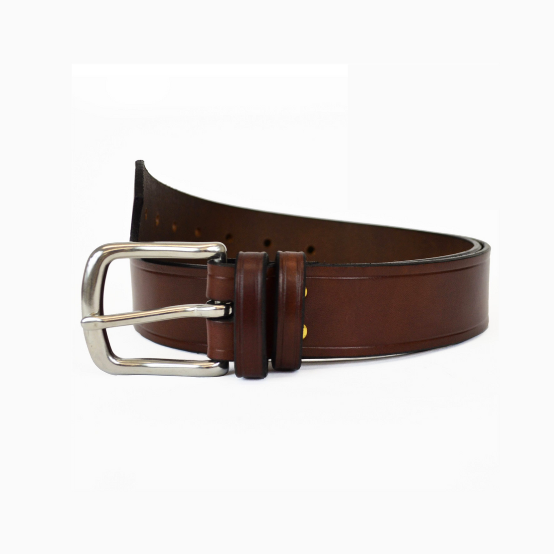 Wide Belt - Brown Full Grain Leather