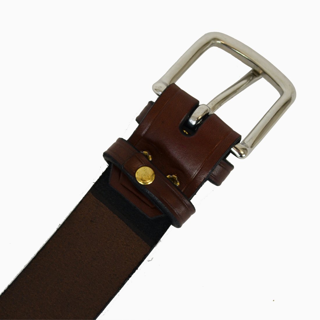 Wide Belt - Brown Full Grain Leather