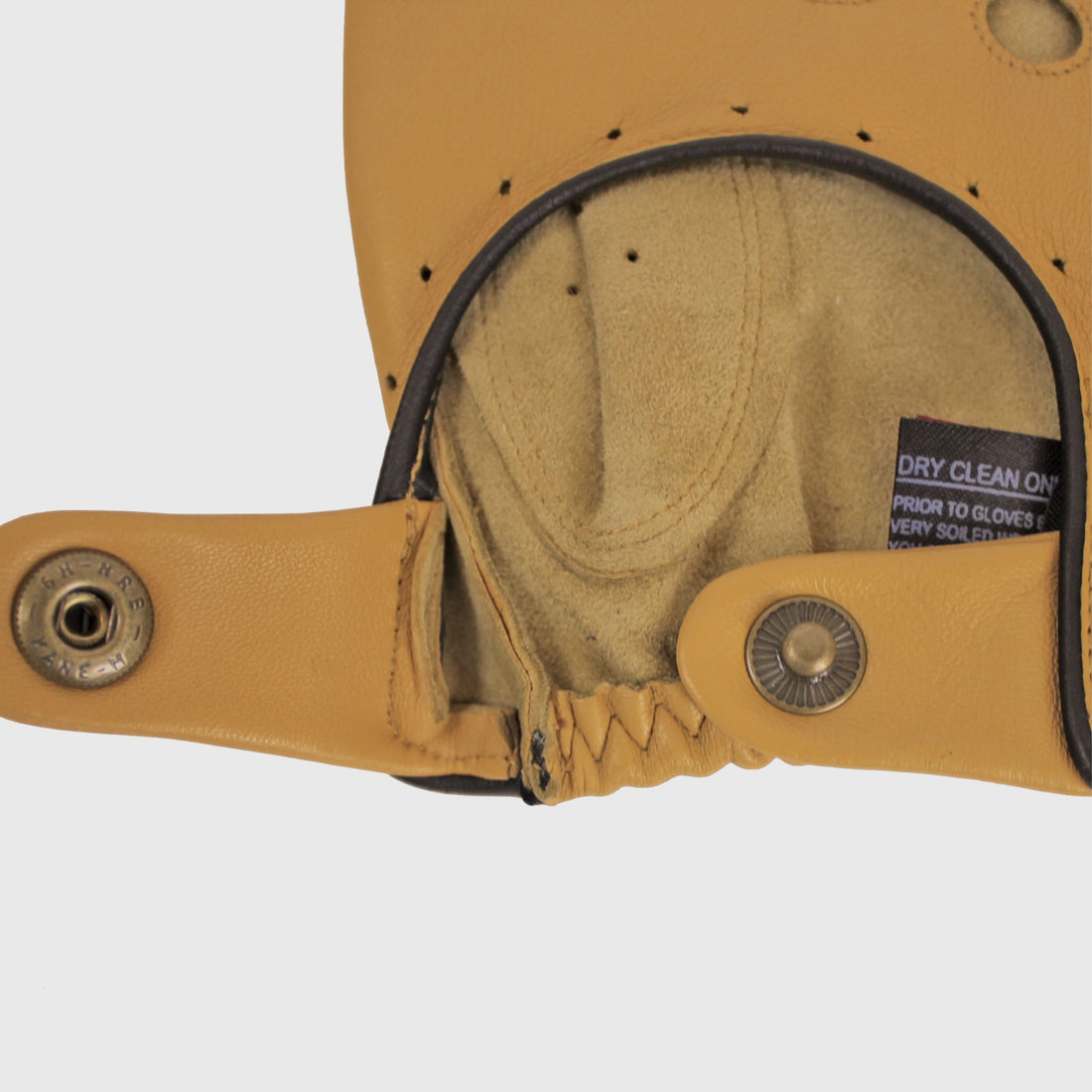 Dents Leather Driving Gloves - Cork/Black