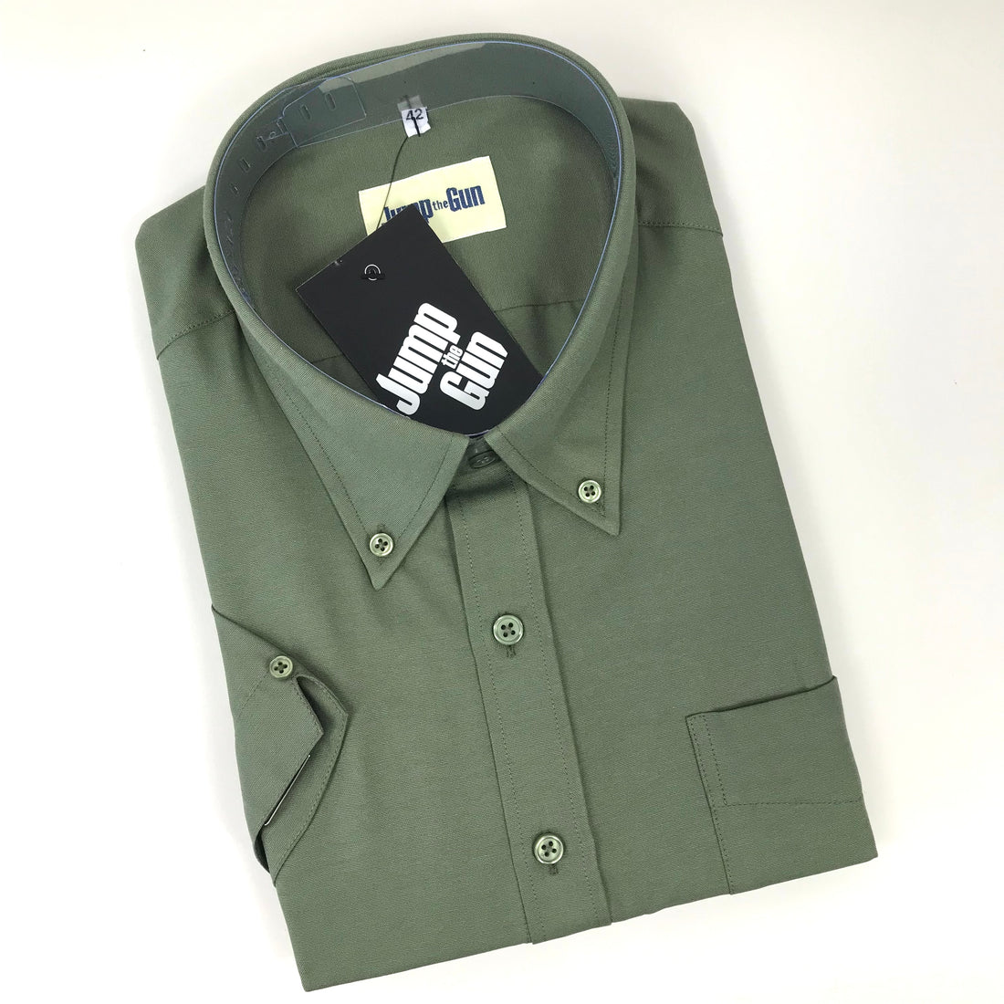 Short Sleeve Chambray Shirt - Moss