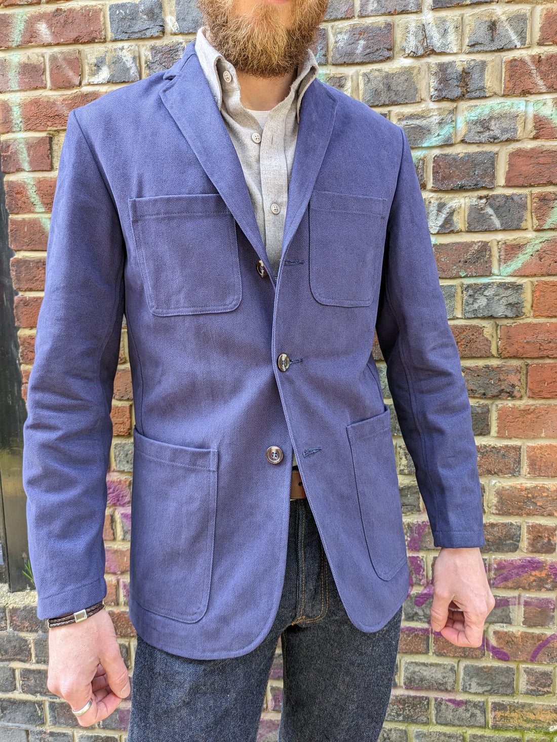 Work Jacket - French Blue Twill