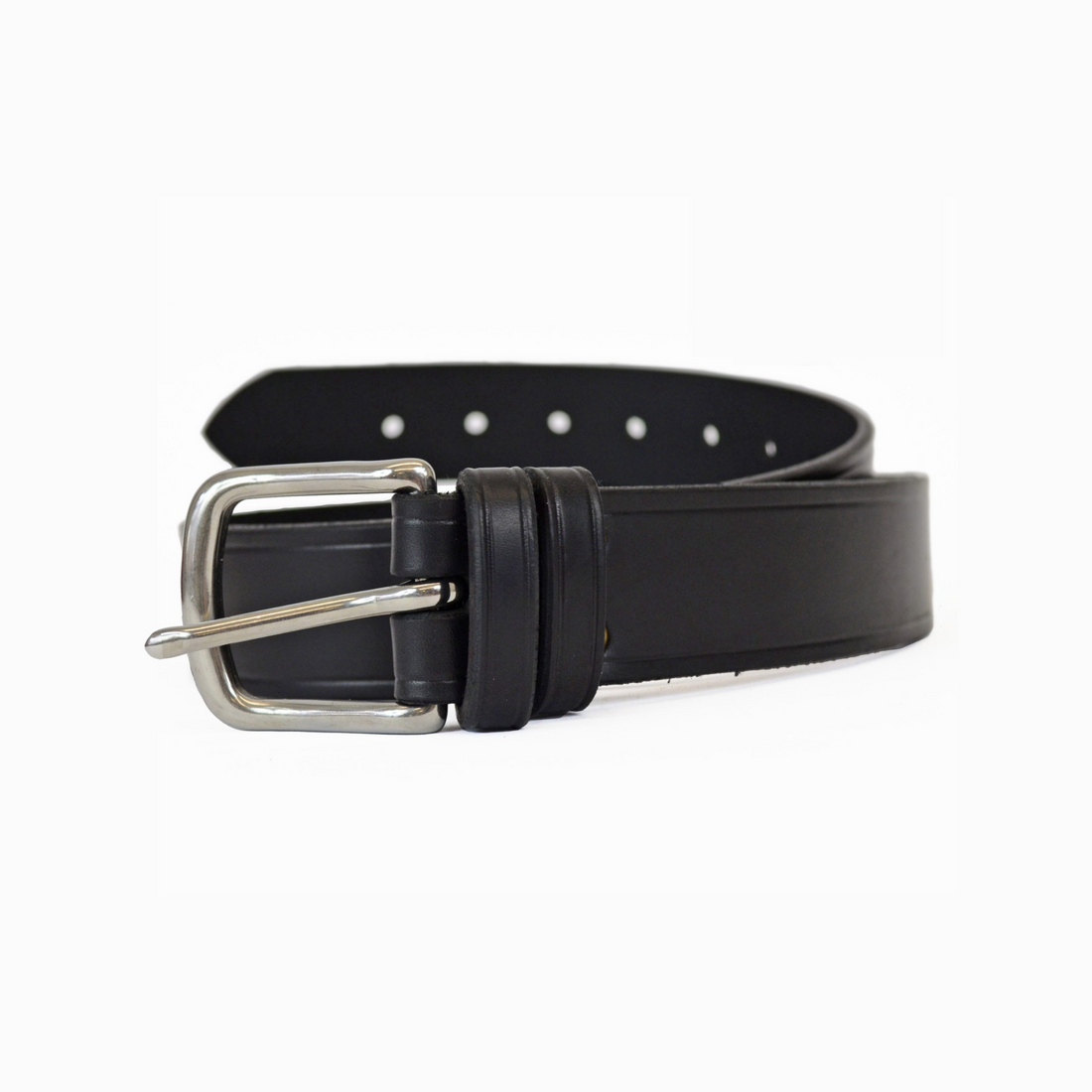 Wide Belt - Black Full Grain Leather