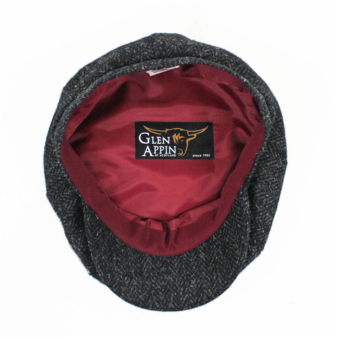 Harris Tweed Shelby Cap - Charcoal Herringbone