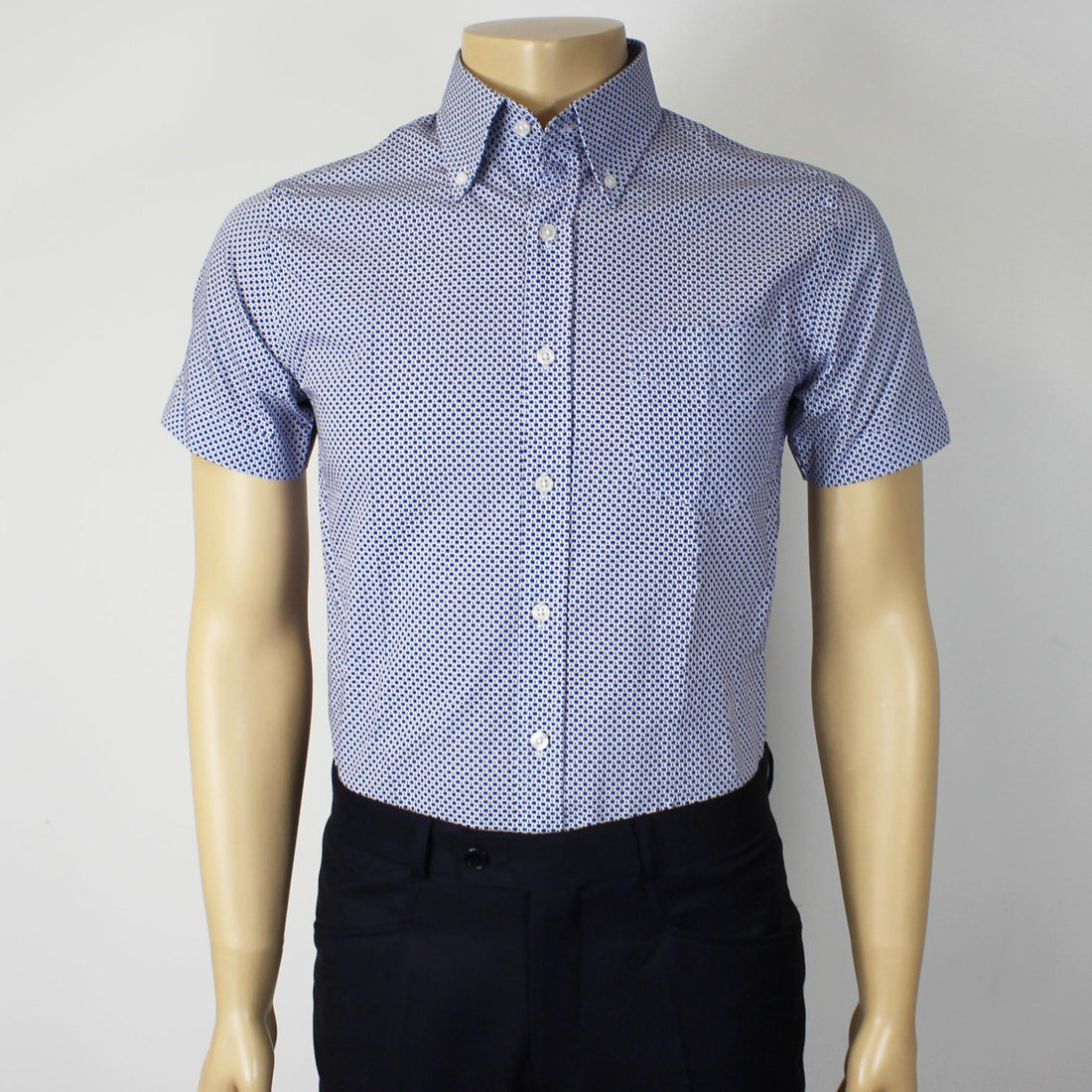 Short Sleeve Button Down - Red Dot