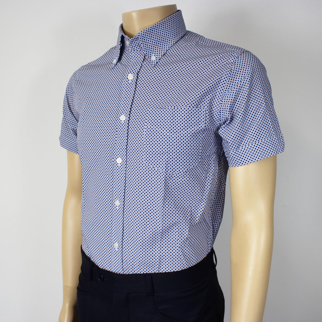 Short Sleeve Button Down - Red Dot