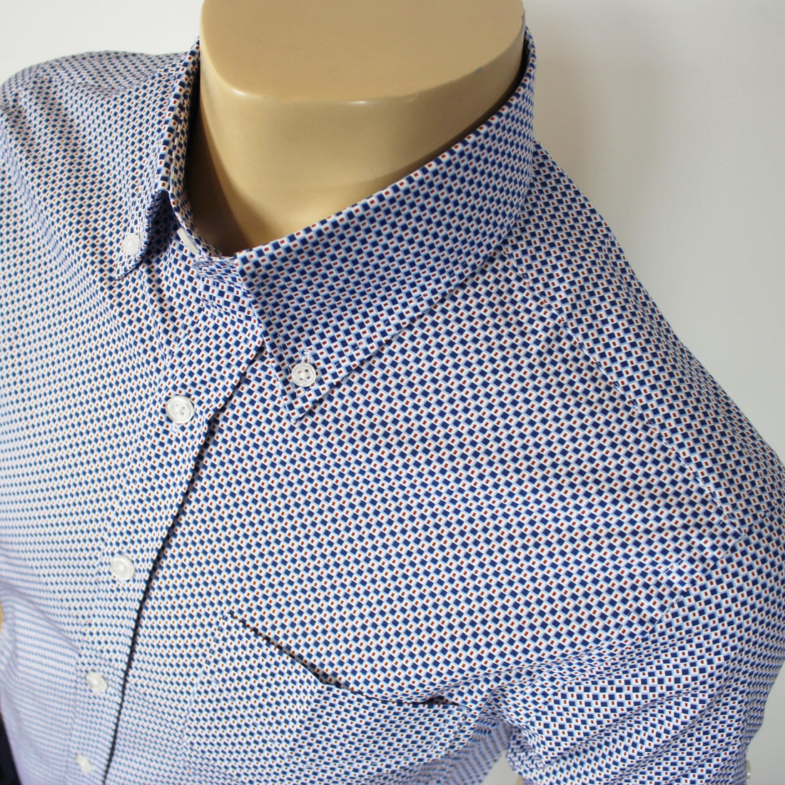 Short Sleeve Button Down - Red Dot