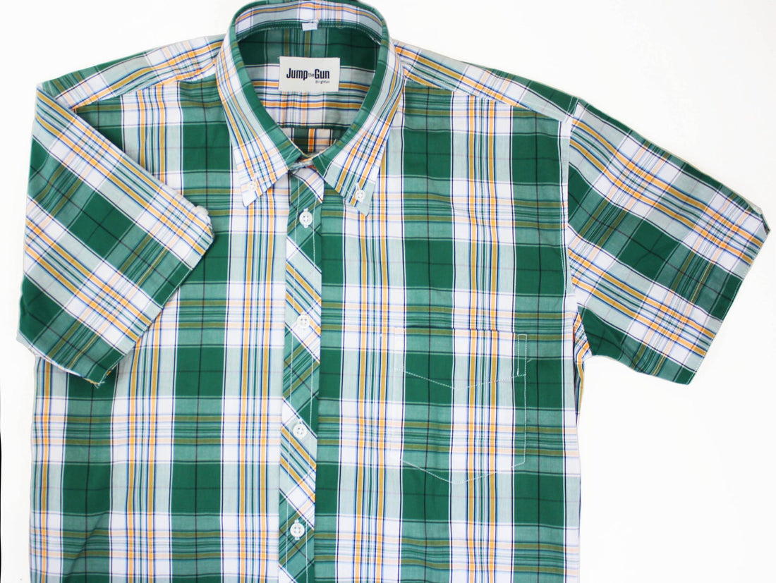 Green Bright check 058 S/S