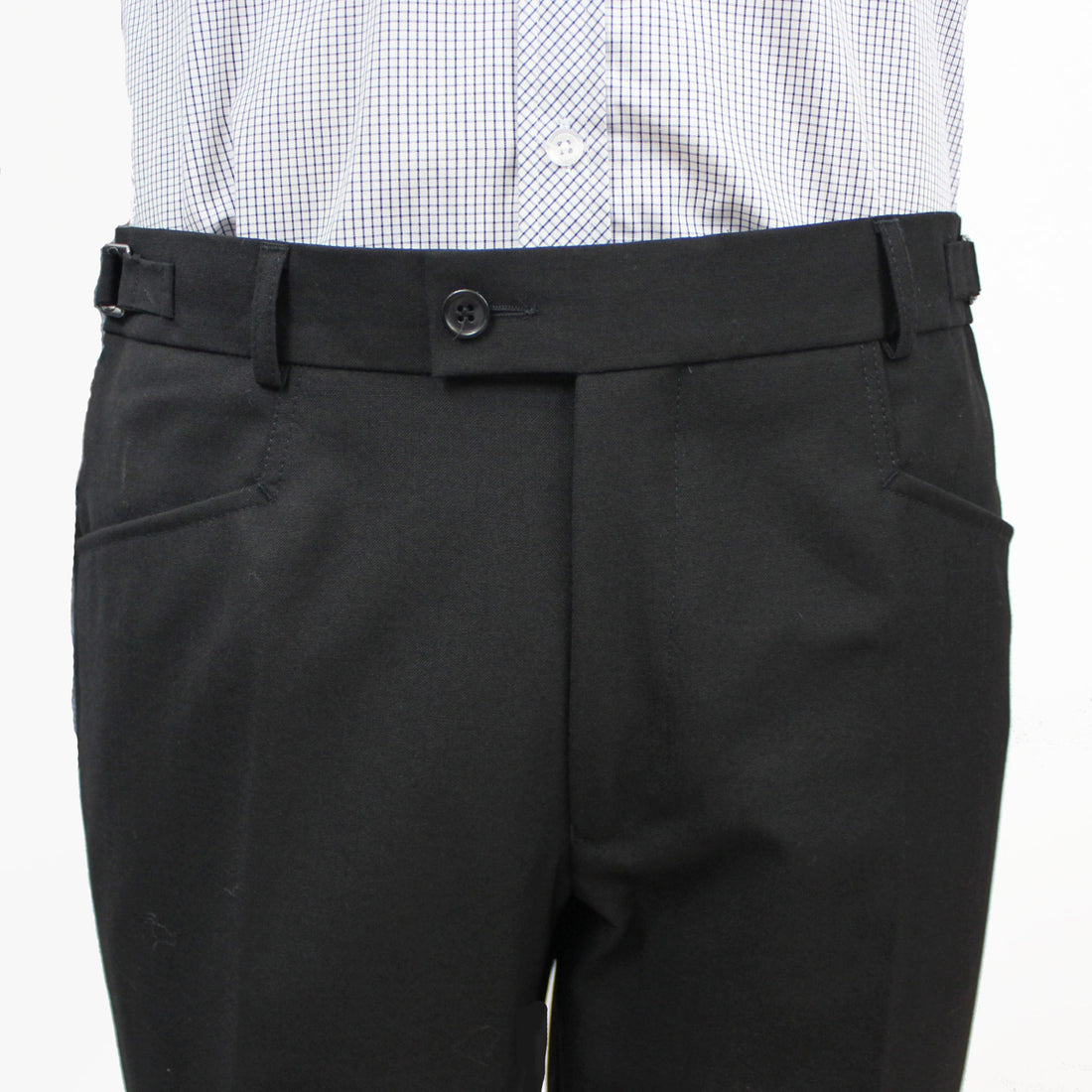 Suit Trousers - Black Superfine Wool