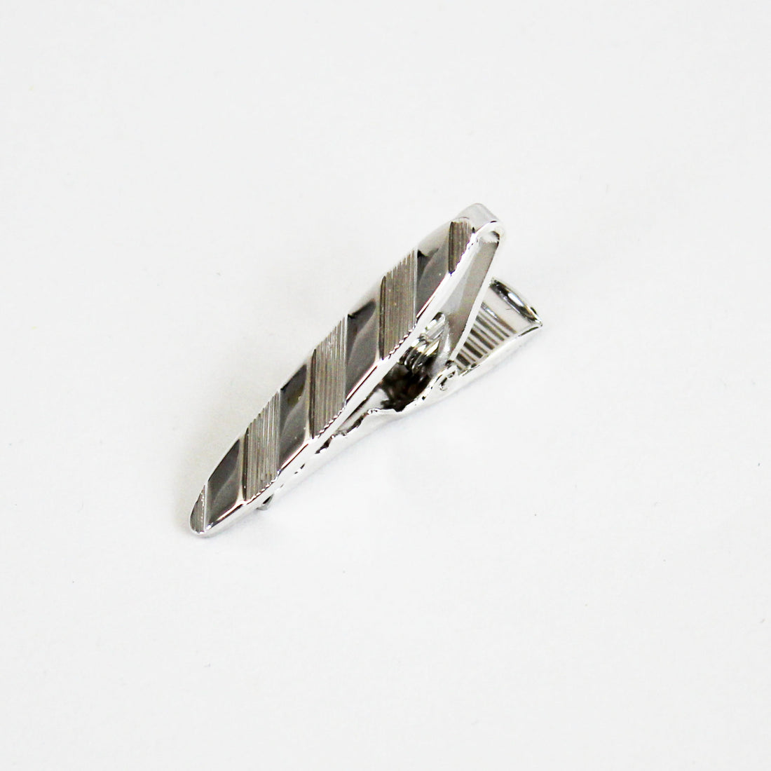 Tie Bar Striped - Silver