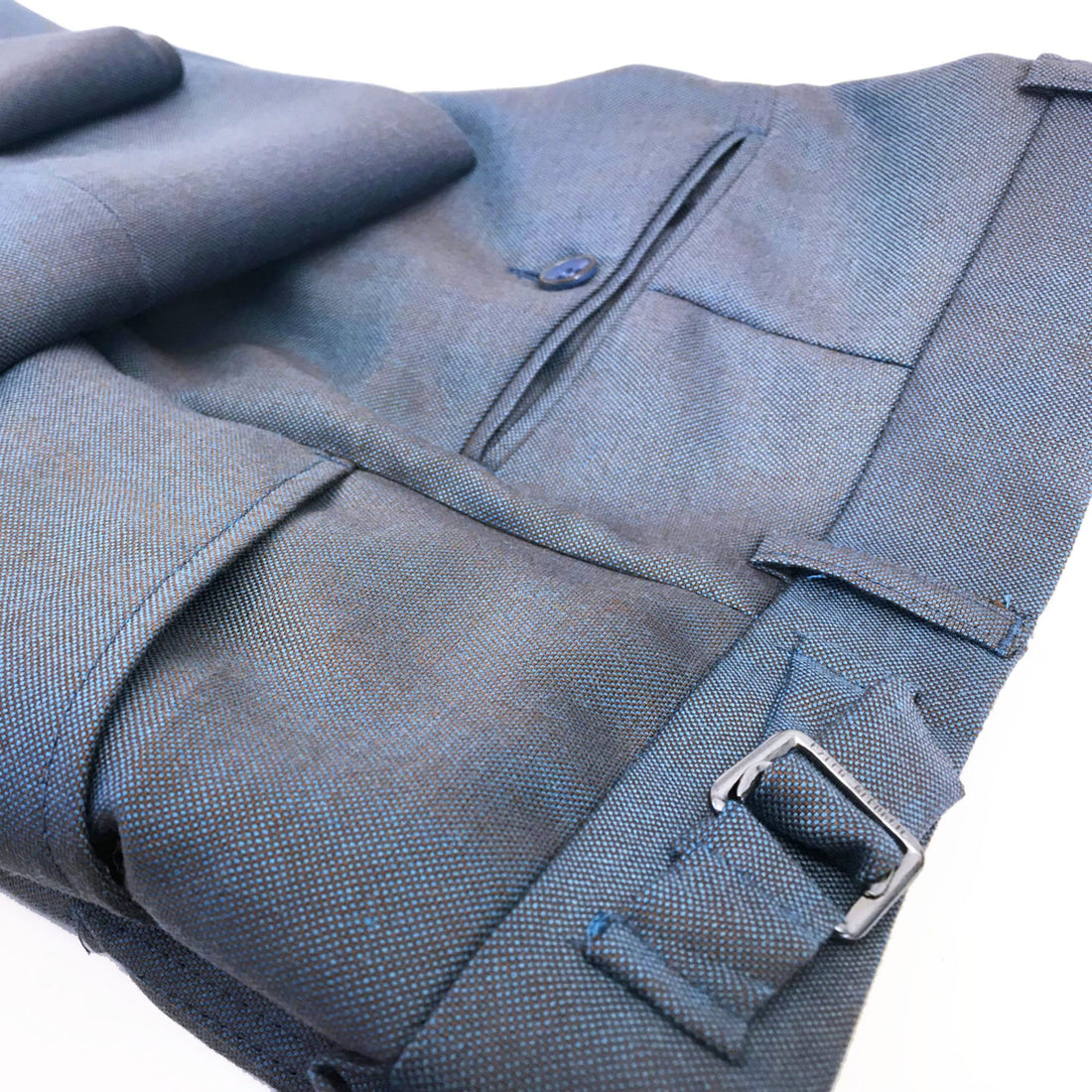 Suit Trousers - 3 Ply Two Tone Aqua/Ginger Tonic