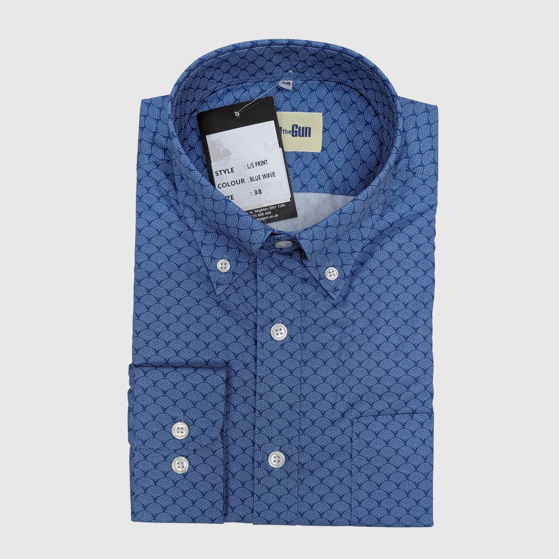 Long Sleeve Button Down - Blue Wave