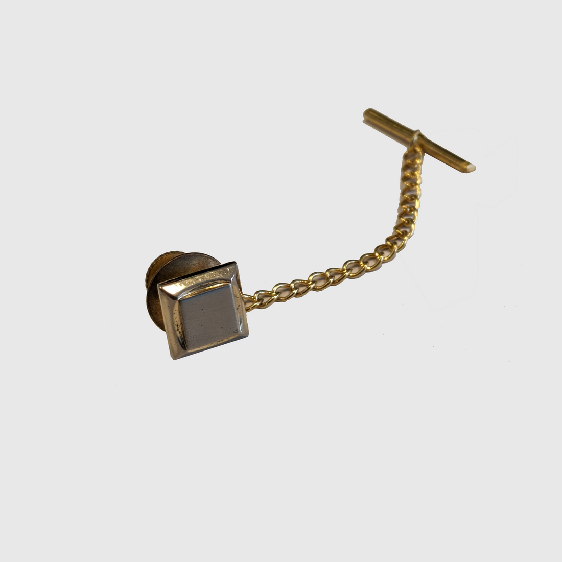 Tie Stud - Bevelled Square Gold