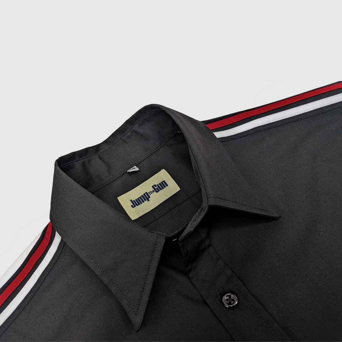 Getz Short Sleeve - Black Poplin