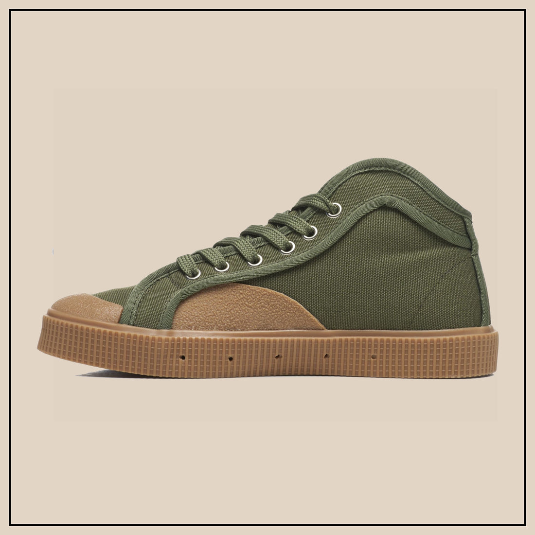 Sanjo K100 Basketball - Khaki/Gum