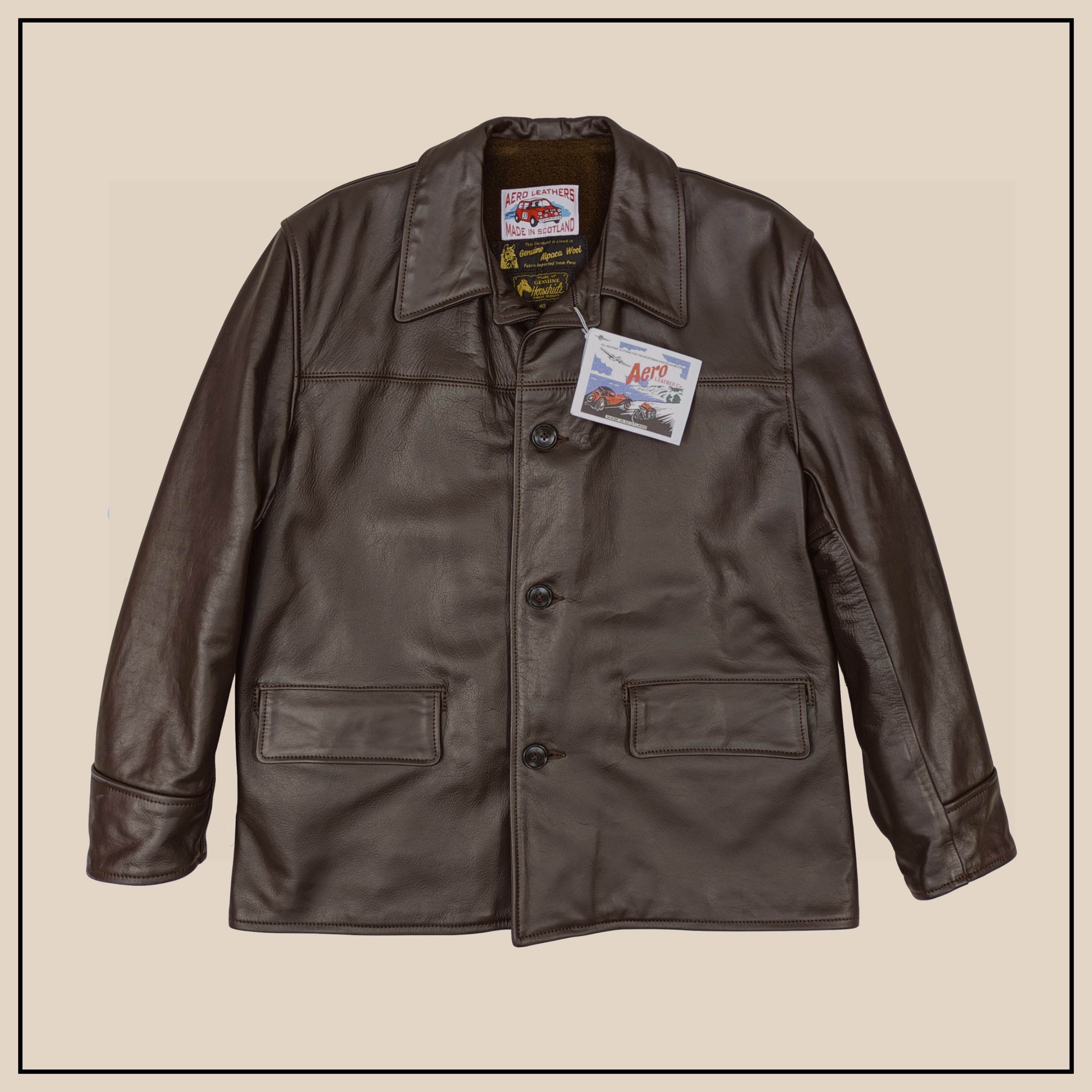 Aero Leathers Veste De Rallye - Brown Horsehide