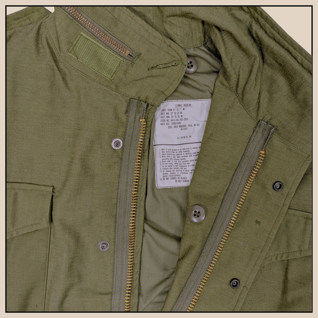 M65 Field Jacket, Vintage Army Surplus - OG107