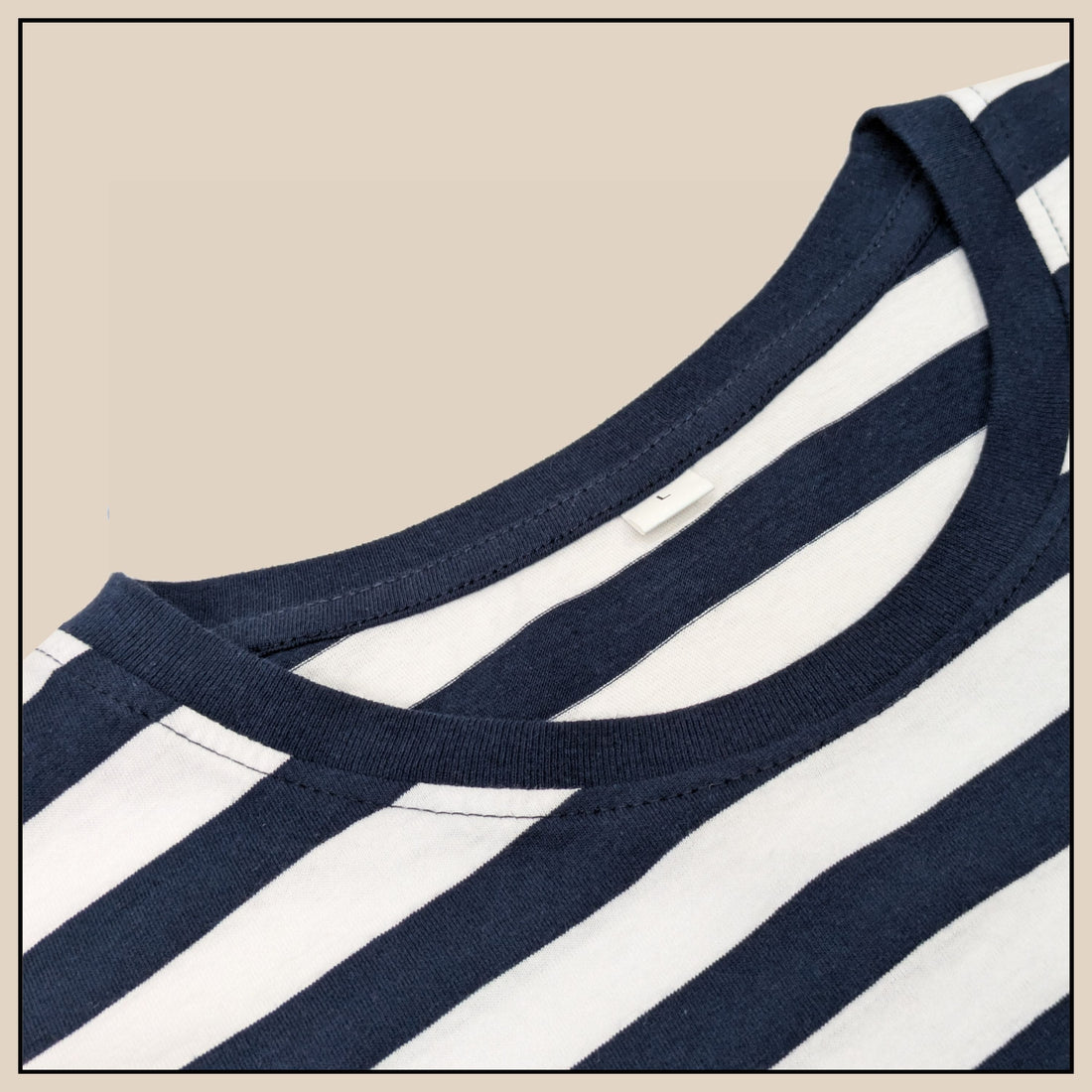 Jump the Gun Striped T-Shirt - Navy/White