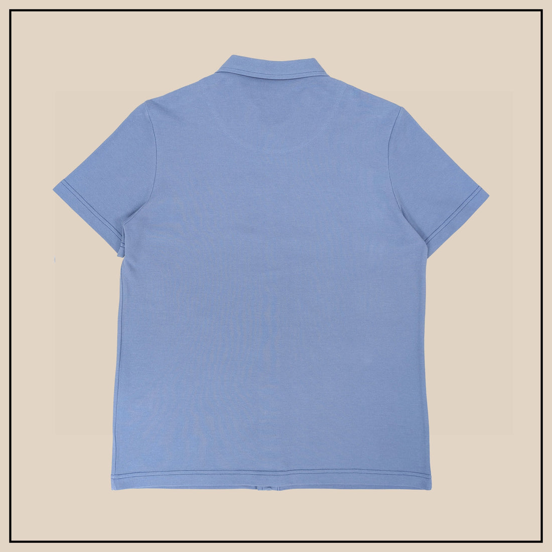 Naples Button-Through Polo Shirt - Aqua