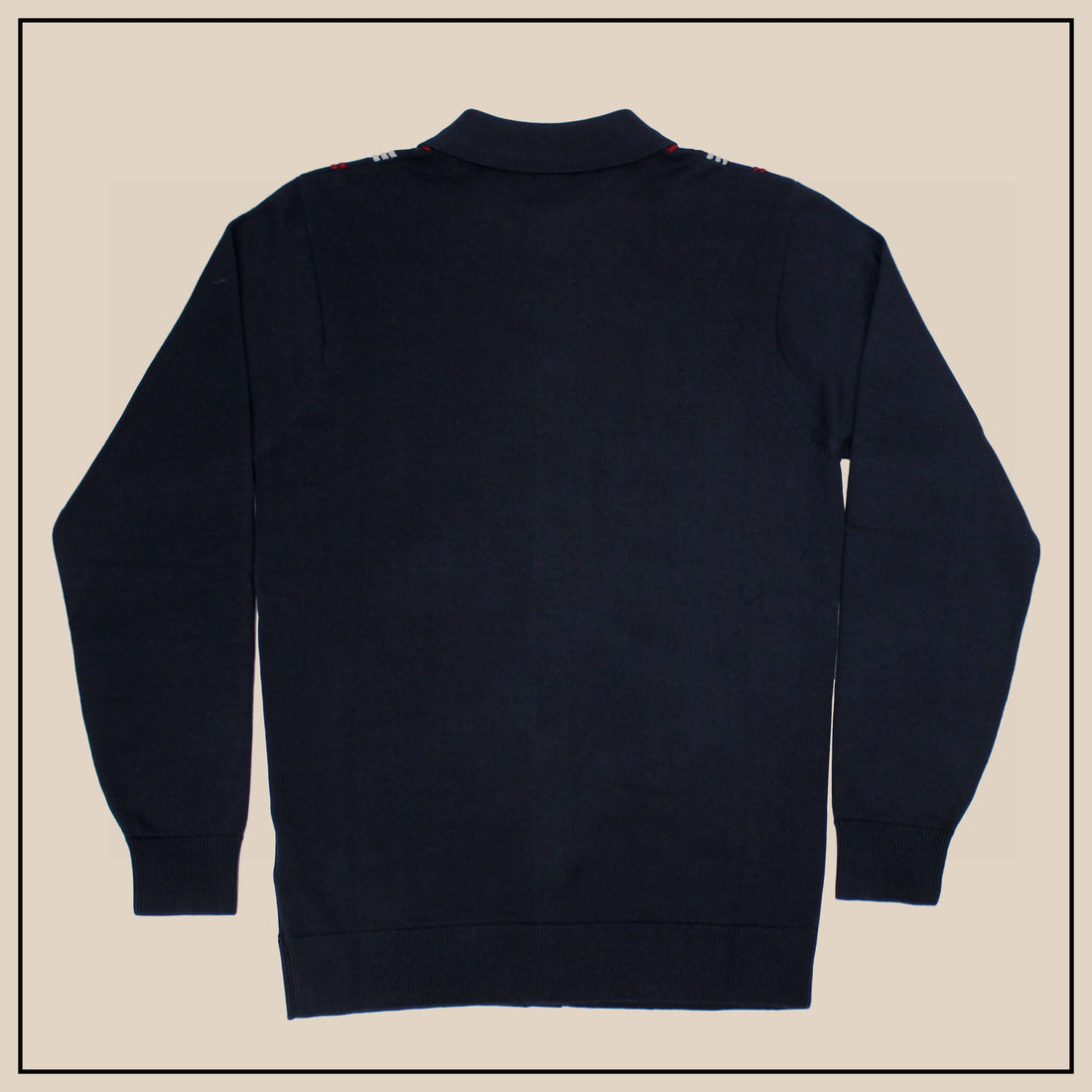 JTG By Gabicci L/S Polo - Navy Stripes