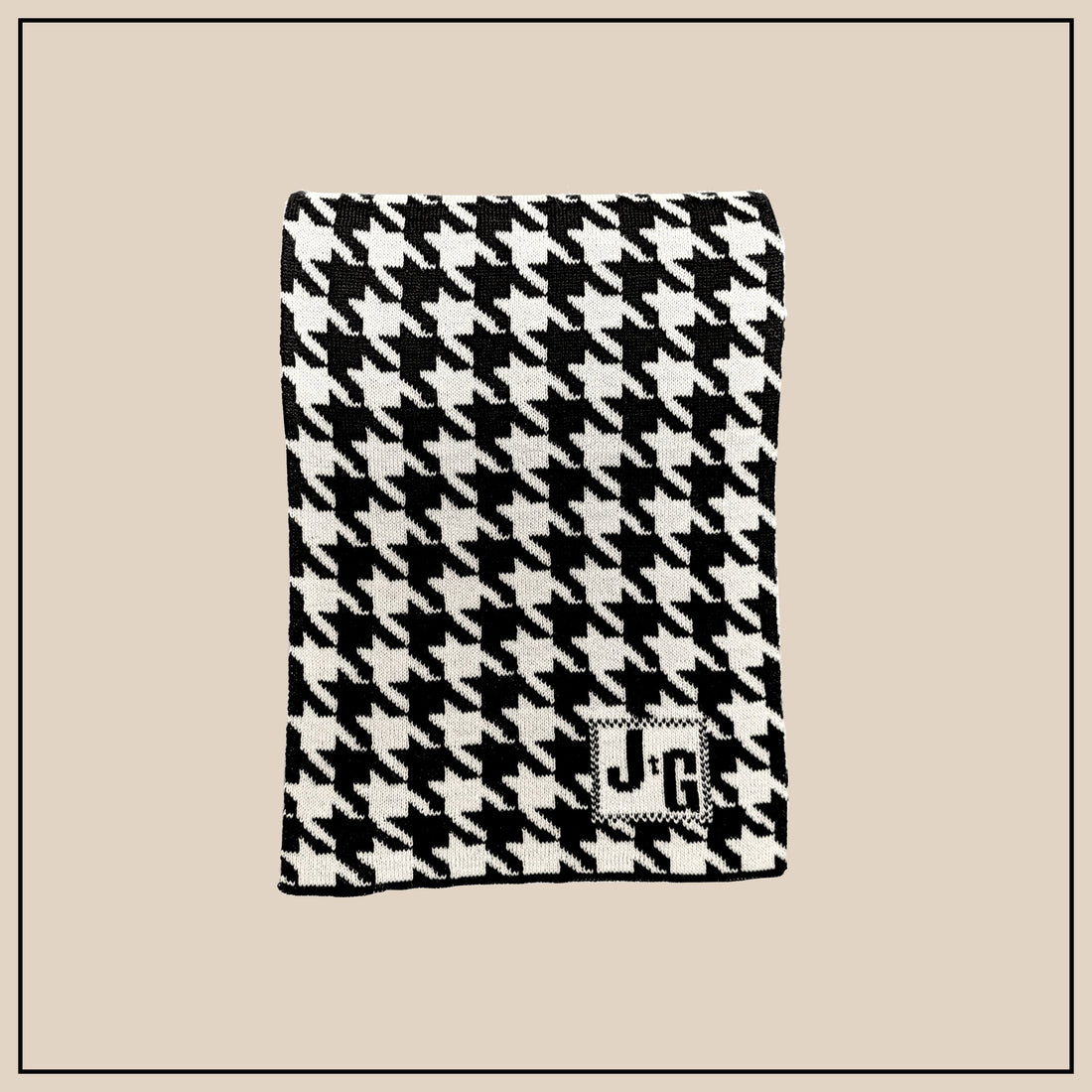 JtG Scarf - Black/White Dogtooth