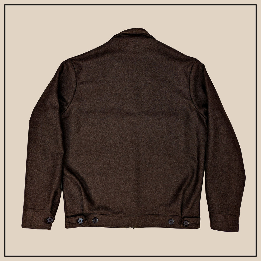 Albert Jacket - Dark Brown Melton Wool