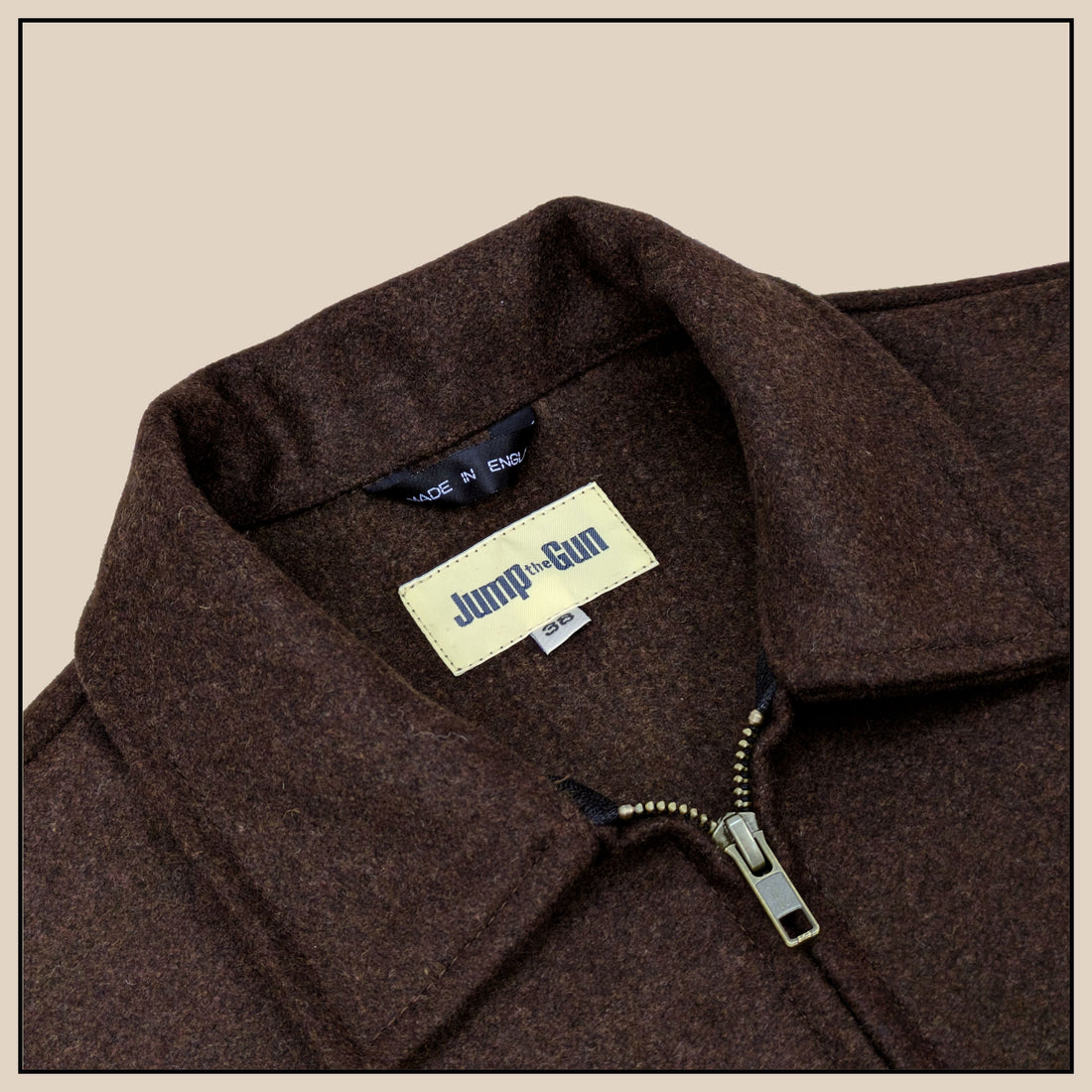 Albert Jacket - Dark Brown Melton Wool