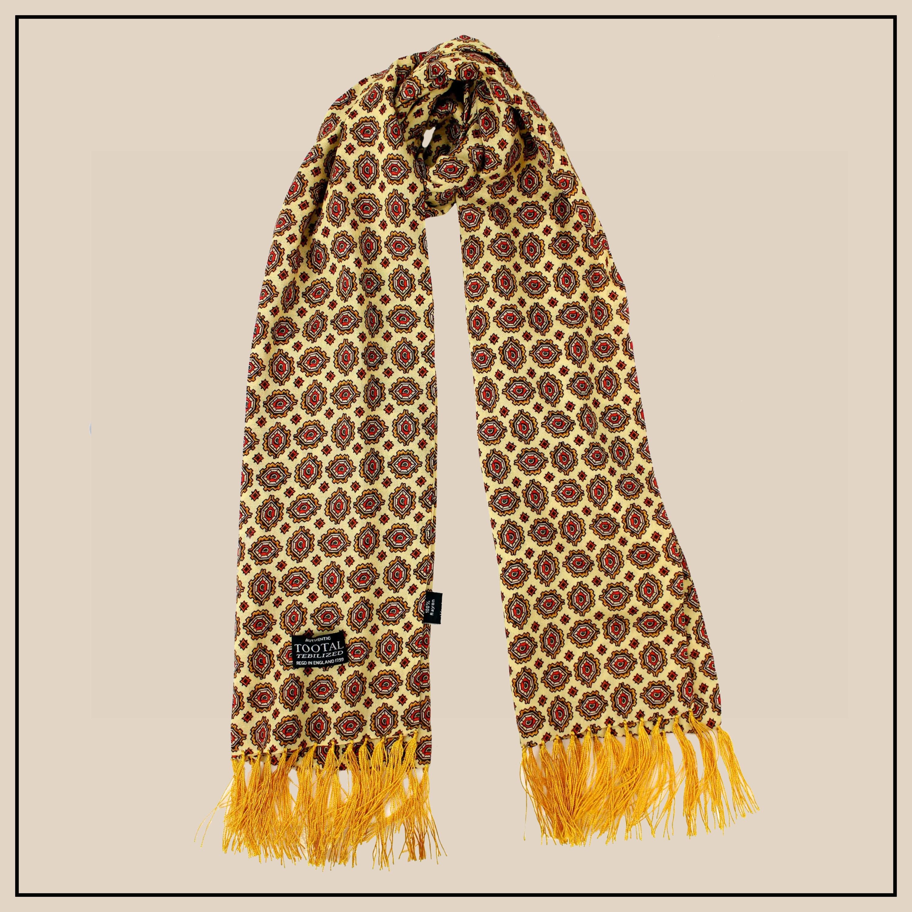 Tootal Rayon Scarf - Mellow Yellow Medallion – Jump The Gun