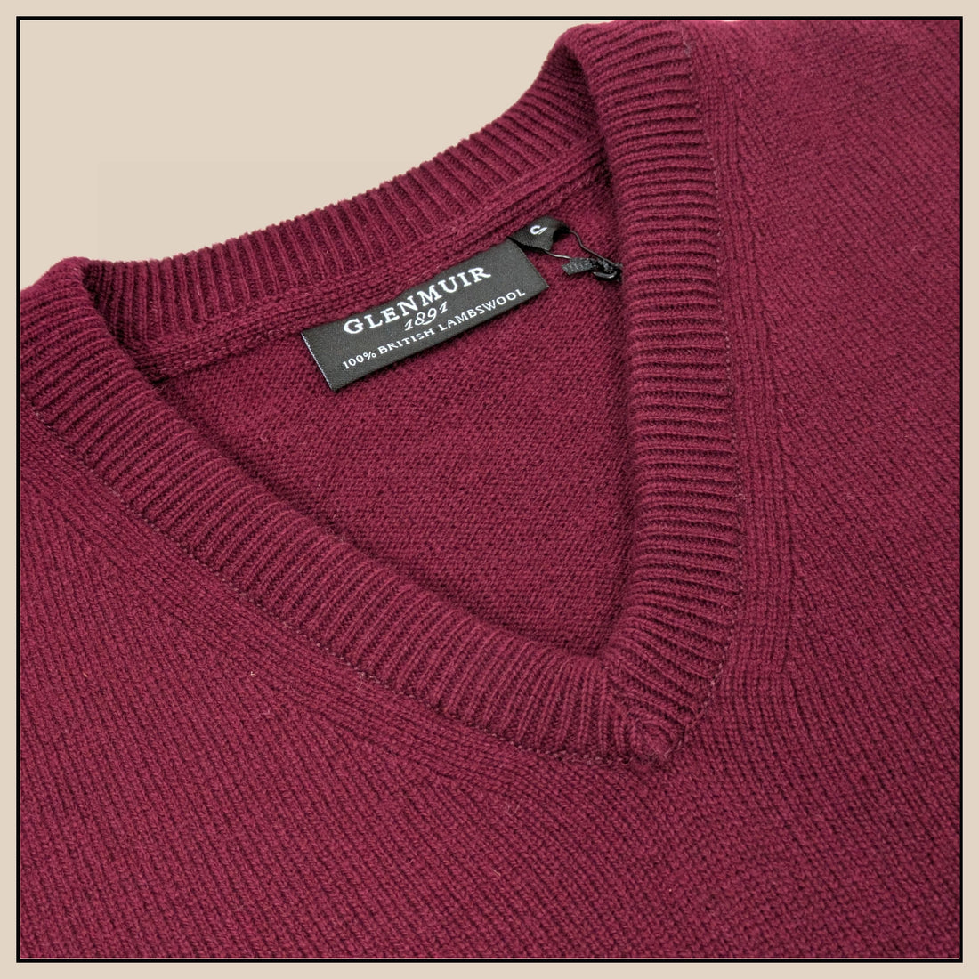 Glenmuir V-Neck - Bordeaux