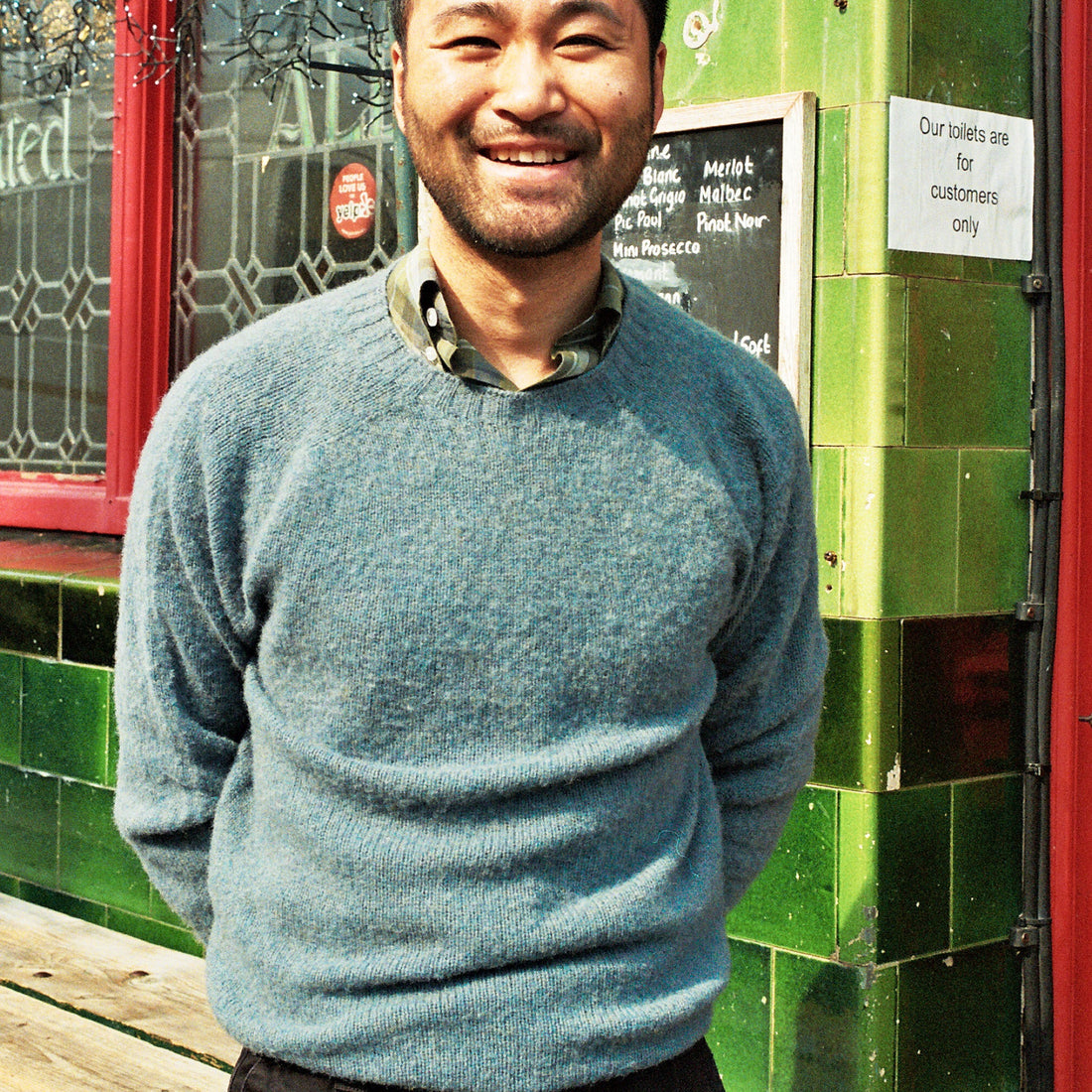 Shetland Knit Jumper - French Horizon Blue