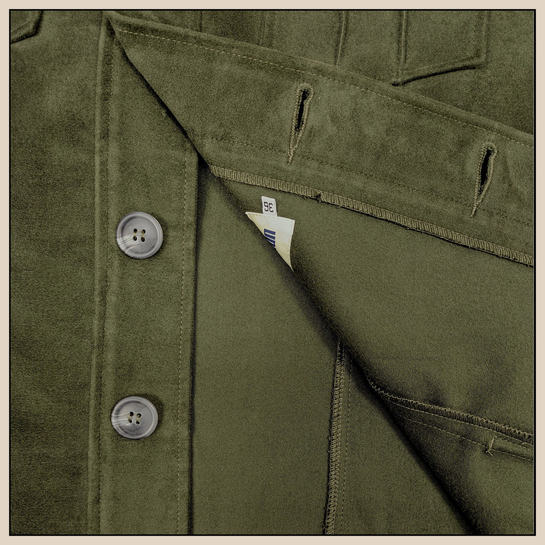 Charlie Jacket - Olive Moleskin