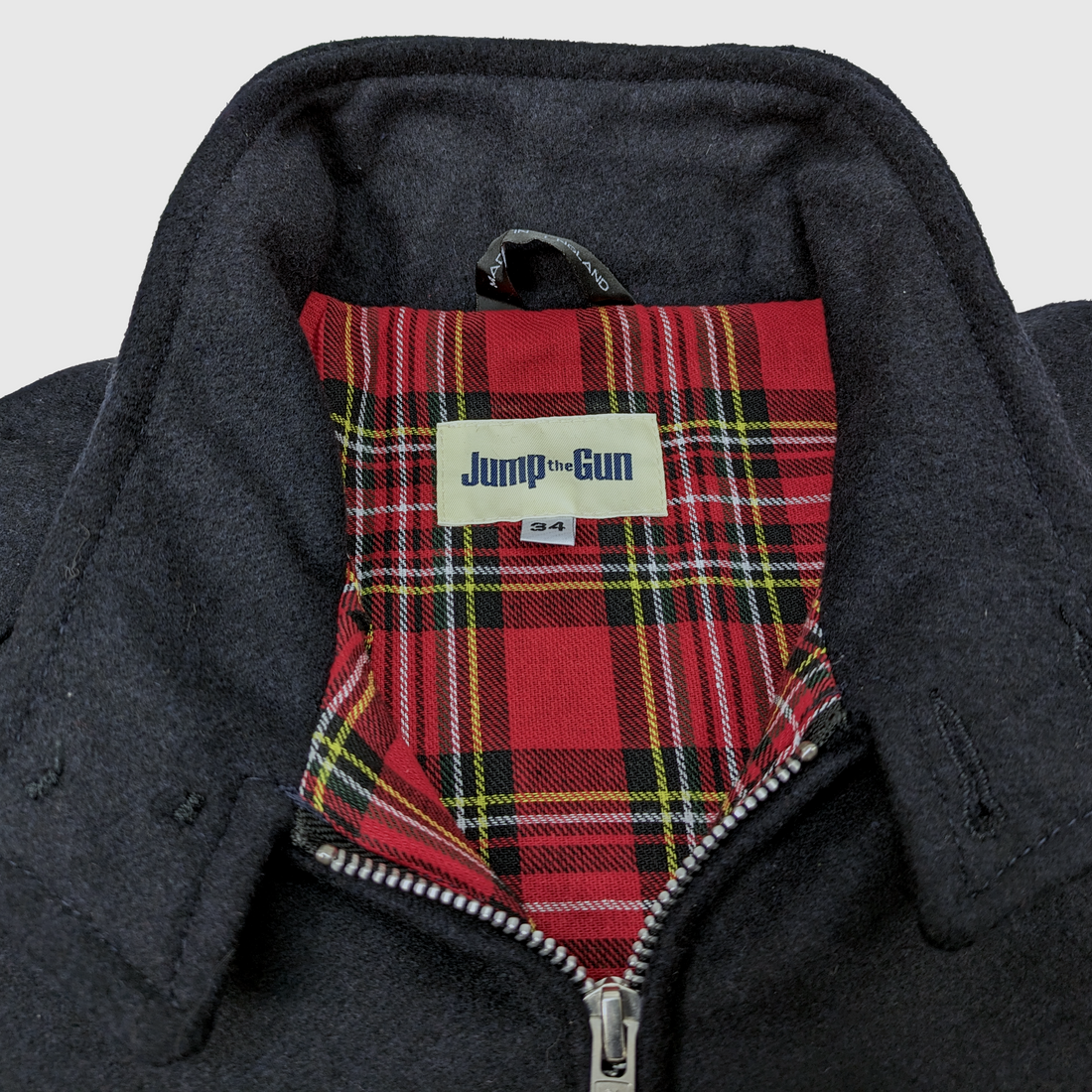 Harrington Jacket - Navy Melton Wool