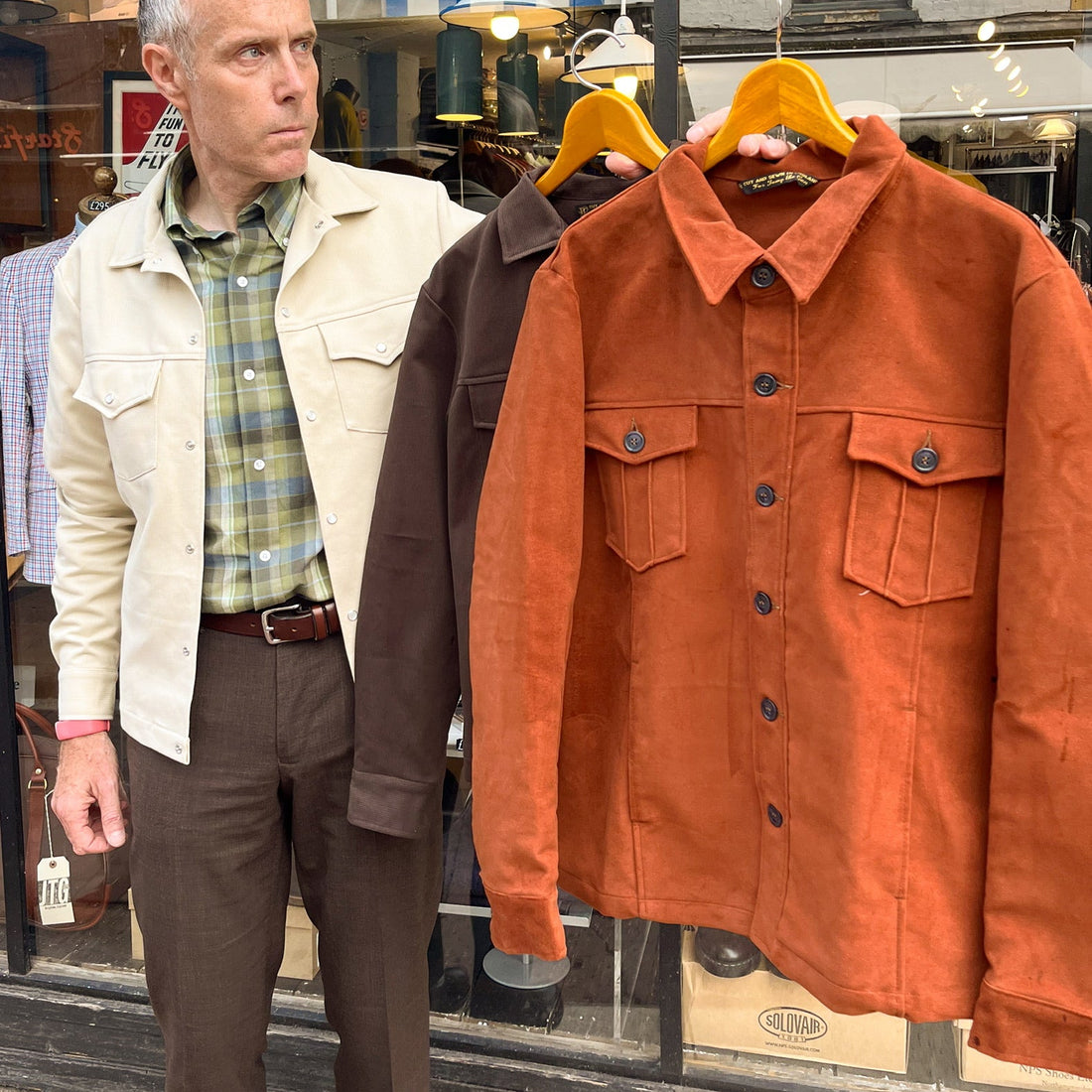 Charlie Jacket - Burnt Orange Moleskin