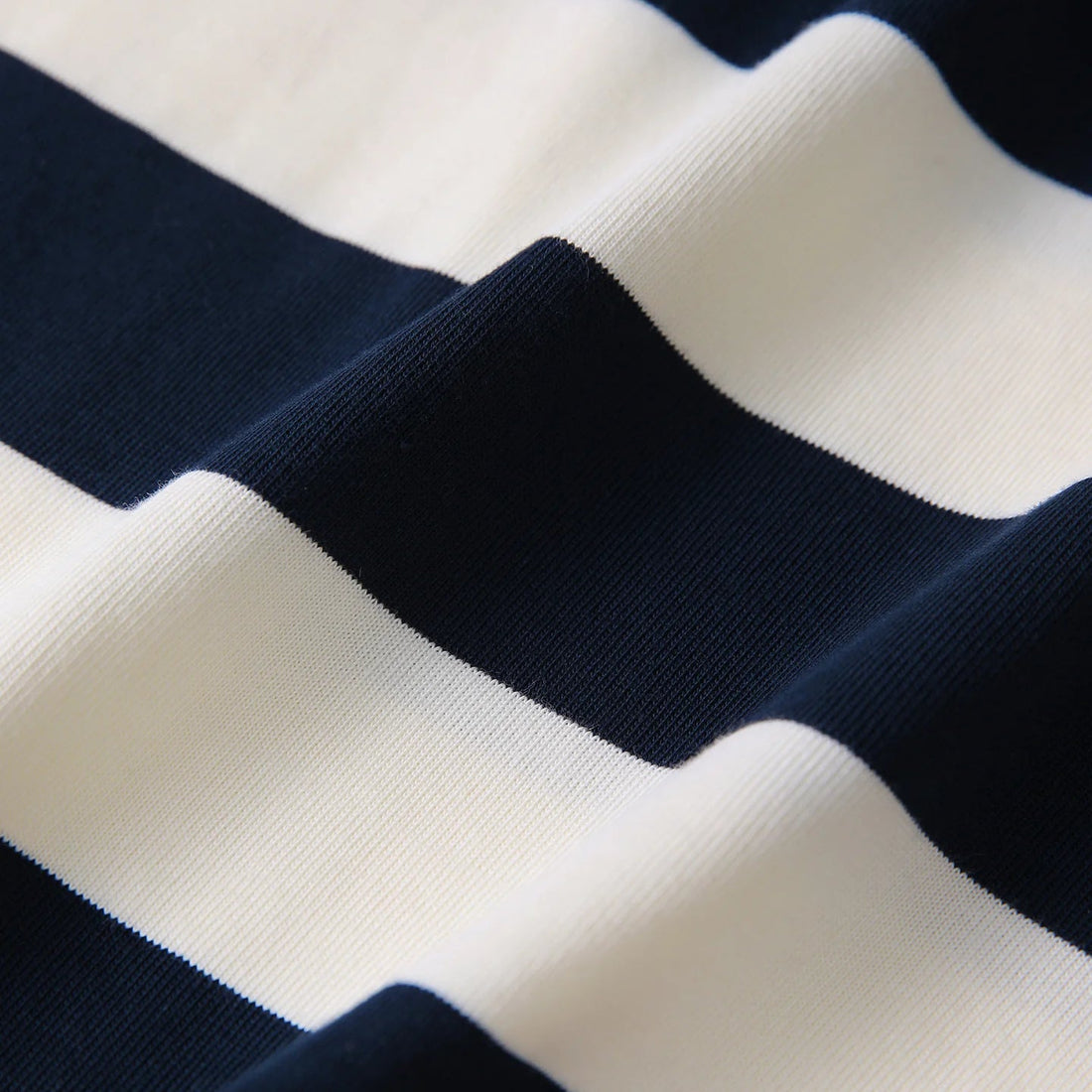 Block Stripe T-Shirt - White / Navy