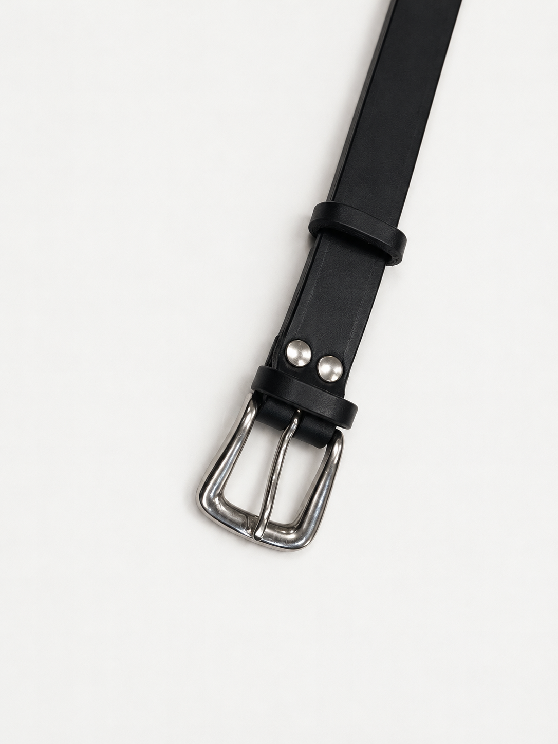 Western Slim Belt - Black Full Grain