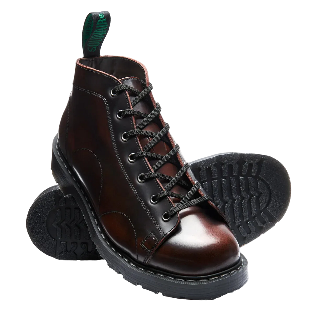 Solovair Monkey Boot - Burgundy rub