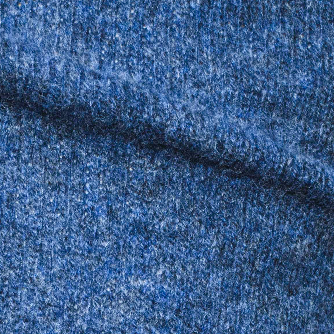 Shetland Knit Jumper - Denim Blue