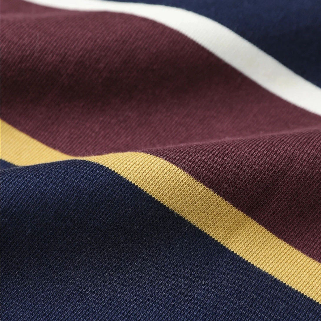Ivy Stripe T-Shirt - Burgundy / Navy