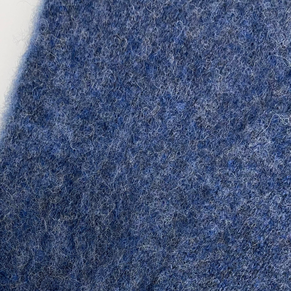 Shetland Wool Seamless Cardigan - Brushed Denim Blue