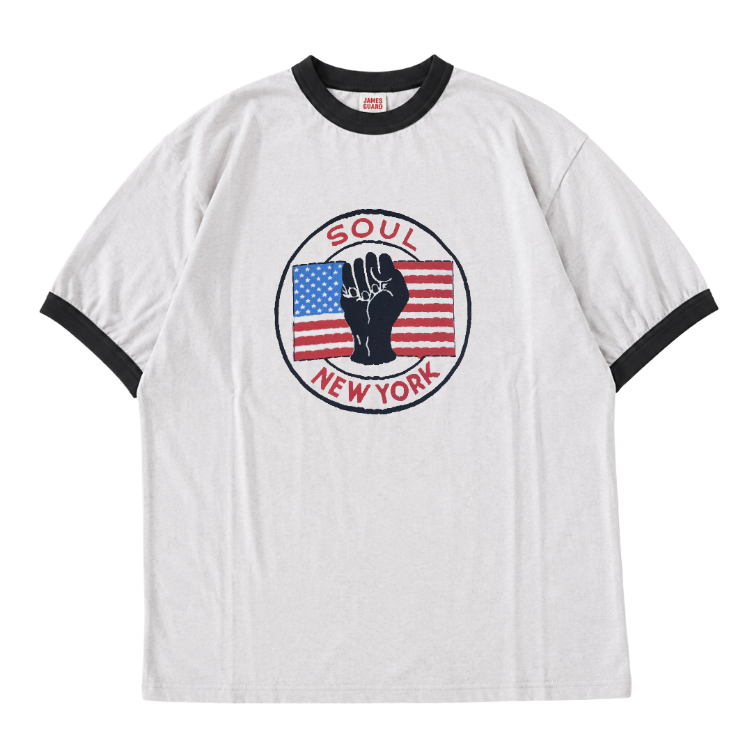 Ringer Printed T Shirt - Soul New York