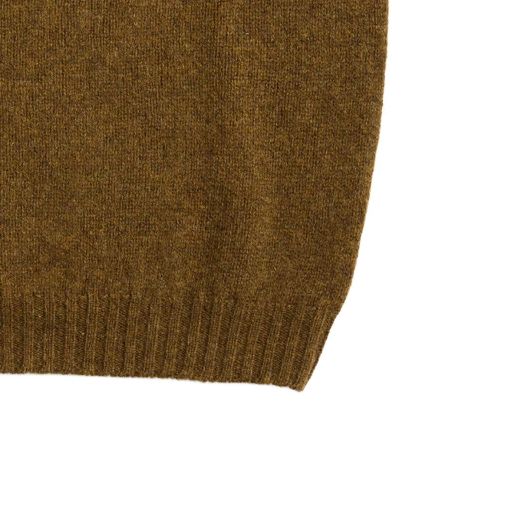 Shetland Knit Jumper - Brushed Olive
