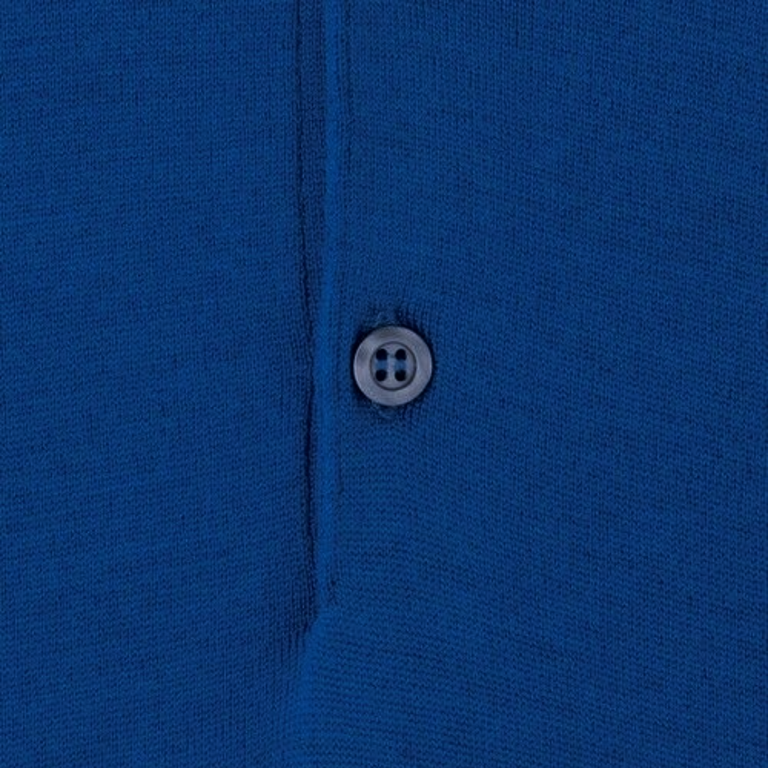 Merino Long Sleeve Polo - Pine