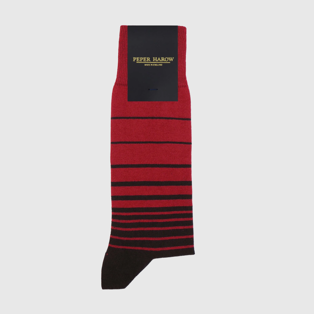 Peper Harow Sock - Retro Stripe Burgundy